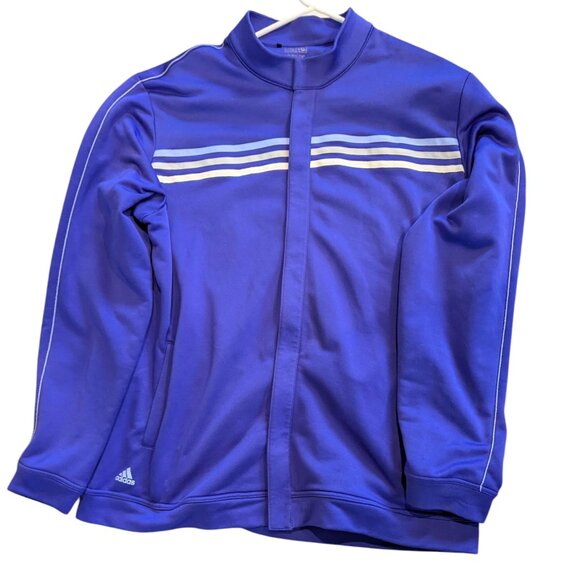adidas Purple Zip Up Jacket - Bali Hai embrodiered on back - Size XL